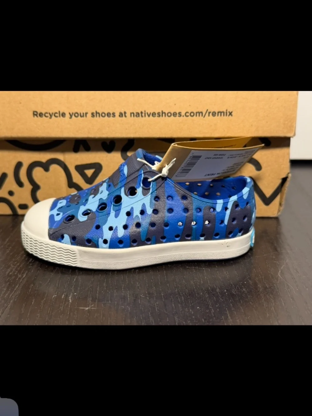 Native Jefferson Print Shoes Sky Camo/Blue/White Little Kid/Toddler US C4/EU 19